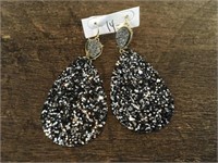 Silver/Black Earrings from Eclectic Ruby Red