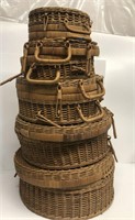 Vintage stackable baskets