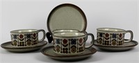 Stoneware Soup Cups & Saucers (8)