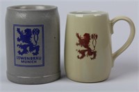 Vintage Coors & Lowenbrau Mugs