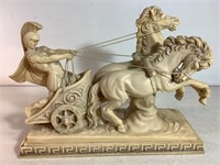 SANTINI Roman Chariot & Horses, 11.5in T X 16in L