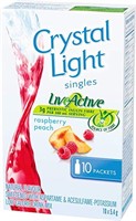 Crystal Light Raspberry Peach Singles, 10 Packets