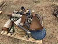 PALLET OF WATER HOSES + FITTINGS