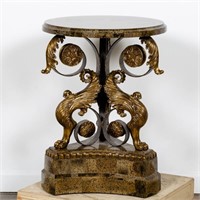 Maitland Smith Gueridon Marble & Iron Table