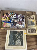 Vintage collectible cards and Shaquille picture