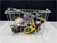 bell wire basket with misc.tools inside