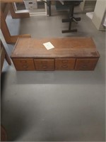 Wood file cabinet, 3 drawers, 42" long,