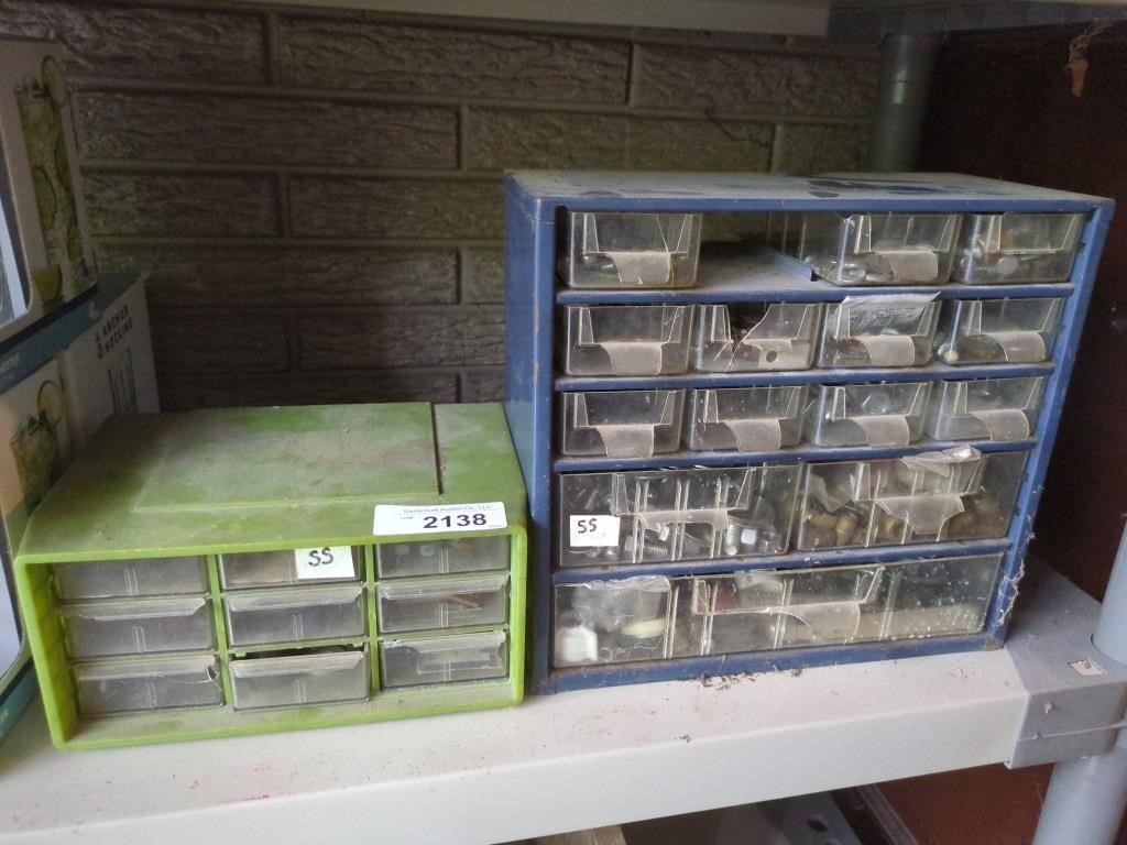 Two plastic hardware storage systems - includes