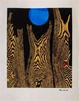 Max Ernst "Bois et la Lune Bleue" Color Lithograph