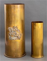 Decorated 8" MK-1 Shell Casing and 5" Casing