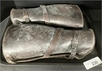Antique  WWI Military Leather Gaiters.