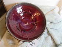 BOWL - SIGNED - 3 1/8"H X 10.5"W