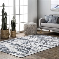 nuLOOM Ginny Abstract Area Rug  5x8  Blue