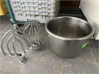 20 Qt. S/S Mixer Bowls w/ Paddle & Whisk