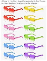 MSRP $15 12 Pairs Heart Shaped Glasses