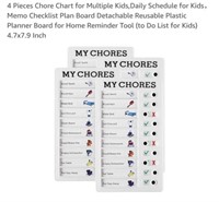 MSRP $14 4 Pieces Chore Charts