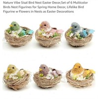 MSRP $36 6 Pcs Birds Nest Decor