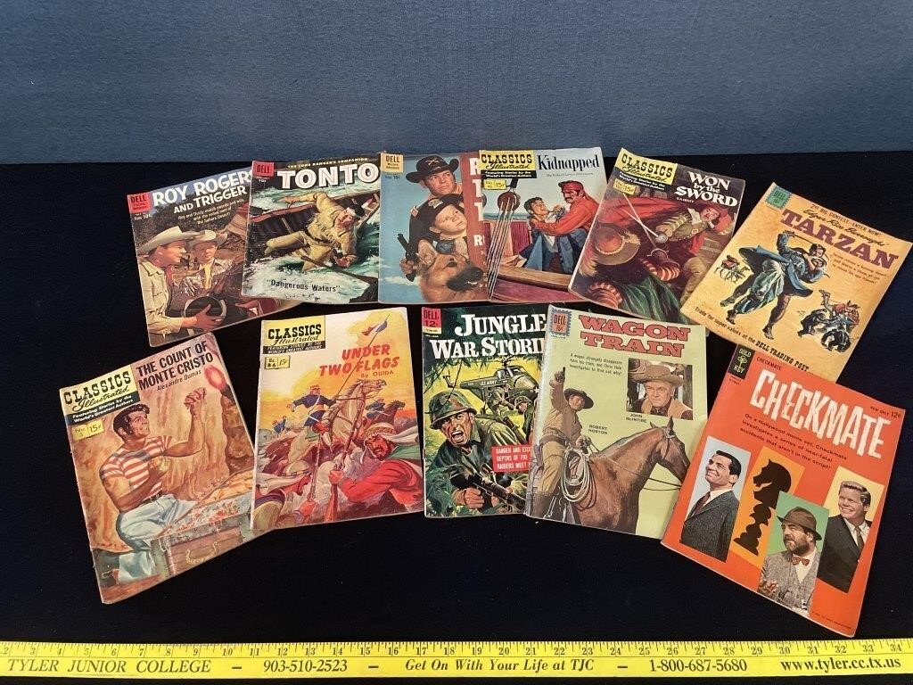 Lot of 10 Vintage Dell And Classics Comic Books