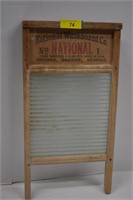 National Washboard Company Glass & Wood Washboard