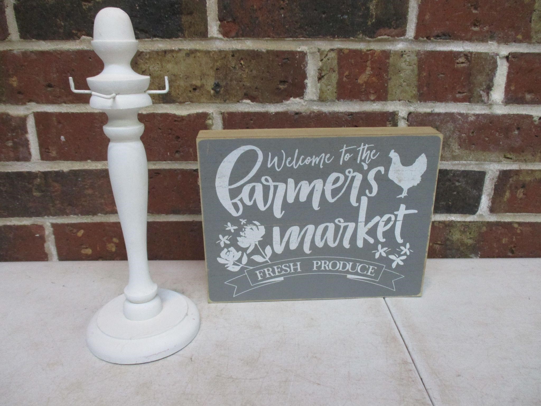 Farmer's Market Sign & Jewelry/Plant Holder