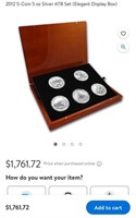 S - 5 OZ EA SILVER COIN SET IN DISPLAY BOX (DM4)