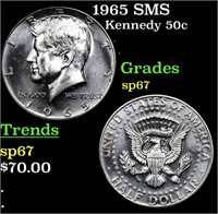 1965 SMS Kennedy Half Dollar 50c Grades sp67