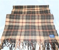 Vintage Pendleton Brown Plaid Fringed Throw