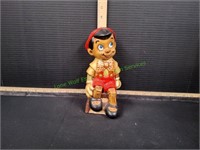 9" Pinocchio Ceramic Statue