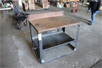 Metal Table on Casters