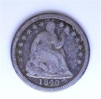 1840 Seated Half Dime