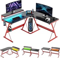 Bestier 55 Inch L Shaped Gaming Computer Desk wit