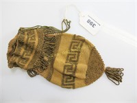 Antique beaded purse, bugle beads