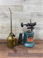 Gasoline blow torch & oil can