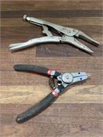 Vise scrips & snap ring pliers