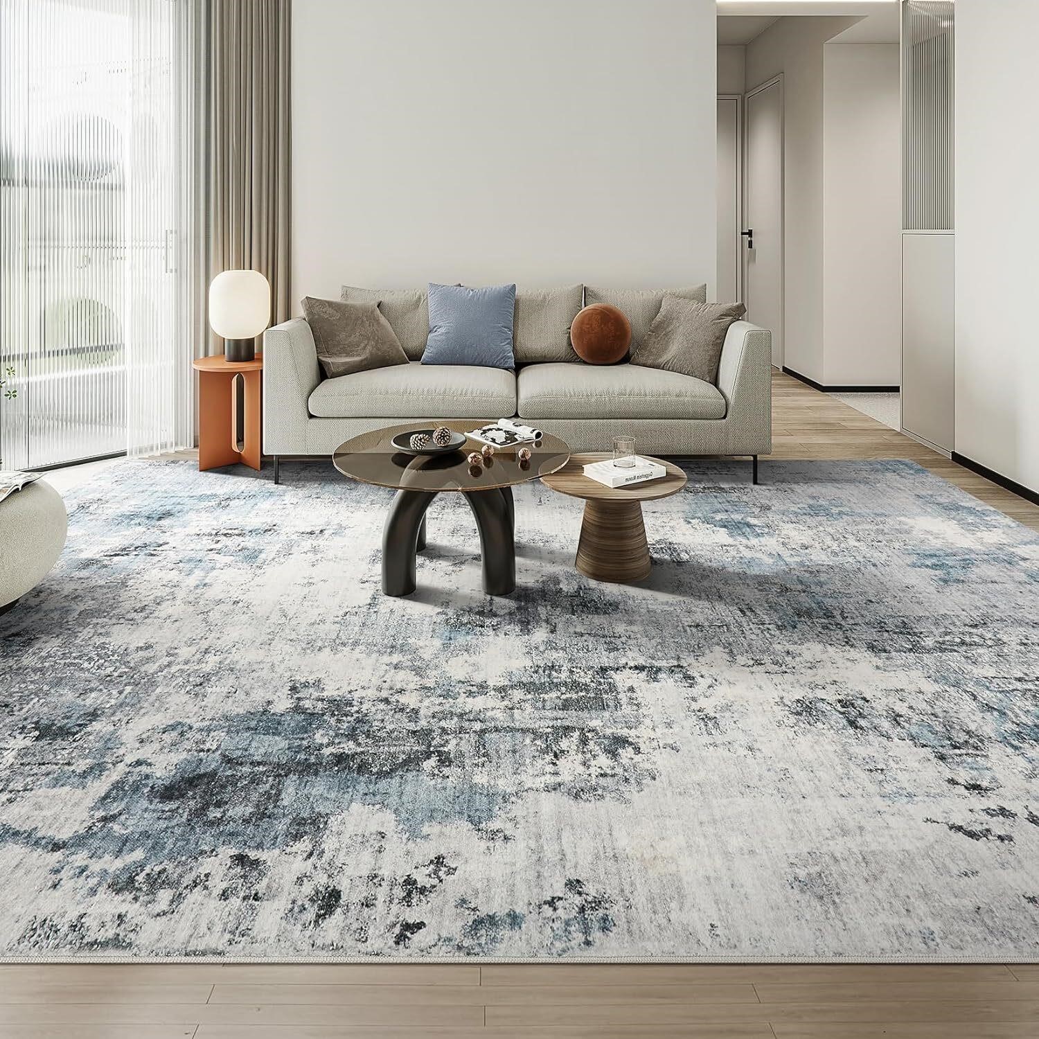 $150  Washable Rug 8x10 Area Rugs: Modern Abstract