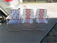 NO SHIPPING -3 Folding Lawn Chairs