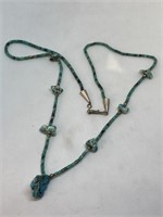 Vtg SW Turquoise Beaded Necklace Unmarked