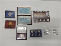 flat of miscellaneous vintage coins