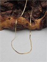 18K Gold Flat Herringbone Necklace / Chain