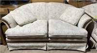 (G) International White Love Seat Couch 66” x 37”