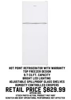 Hot Point Refrigerator w/ Warranty