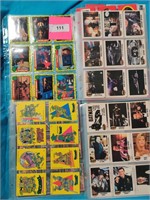 Apx. 20 sheets of TMNT and Batman trading cards