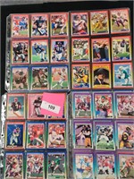 4 binder sheets of sports trading cards