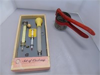 Potato Ricer and Vintage Candy Thermometer Set