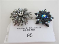LOT OF 2 GORGEOUS VINTAGE BROOCHES