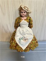 Antique Composition Head Porcelain Doll