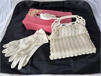 Kleenex Box - Crochet Purse - Gloves