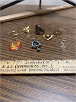 Assorted Pendants, Rings, Pin, Chain, etc