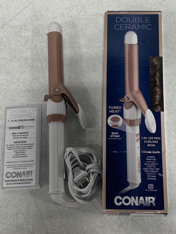 CONAIR DOUBLE CERAMIC 1IN CURLING IRON