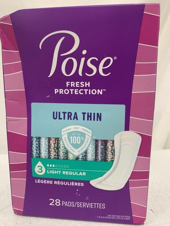 POISE FRESH PROTECTION ULTRA THIN PADS 3 LIGHT